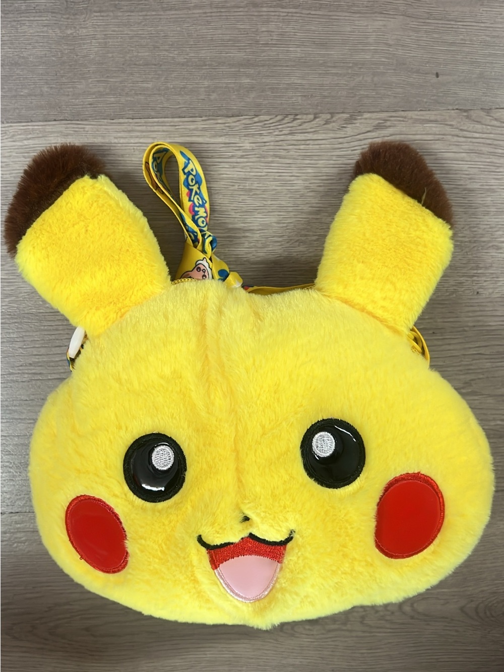 Yellow Pikachu-Inspired Plush Kids Toy Bag crossbody
